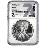American Silver Eagle 1 Oz 2020 NGC MS 69