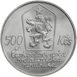 Pamětní stříbrná mince 500 Kčs 100. výročí narození Josefa Lady 1987