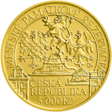 Zlatá mince 5000 Kč 2022 Litoměřice stand