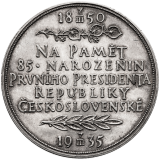 Stříbrná medaile k 85. narozeninám T.G. Masaryka - 1935 - 42 mm
