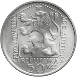 Pamětní stříbrná mince 50 Kčs Sté výročí narození Stanislava Kostky Neumanna 1975