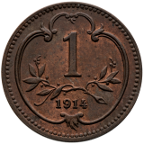 Mince 1 haléř 1914