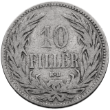 Mince 10 Fillér 1892 KB