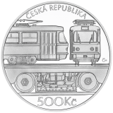 Pamětní stříbrná mince 500 Kč - Tramvaj ČKD Tatra T3 2024 proof