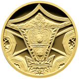 Zlatá medaile s motivem 50 Kč bankovky - Svatá Anežka Česká 2016